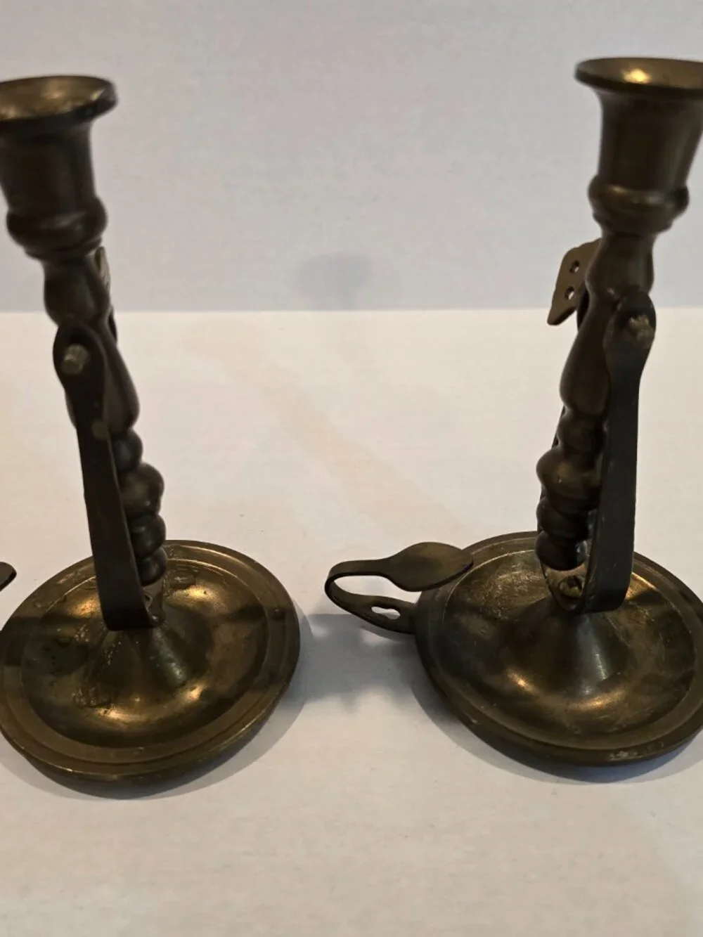 Brass Candlesticks Set of 2 Gimbaled Pivoting 6